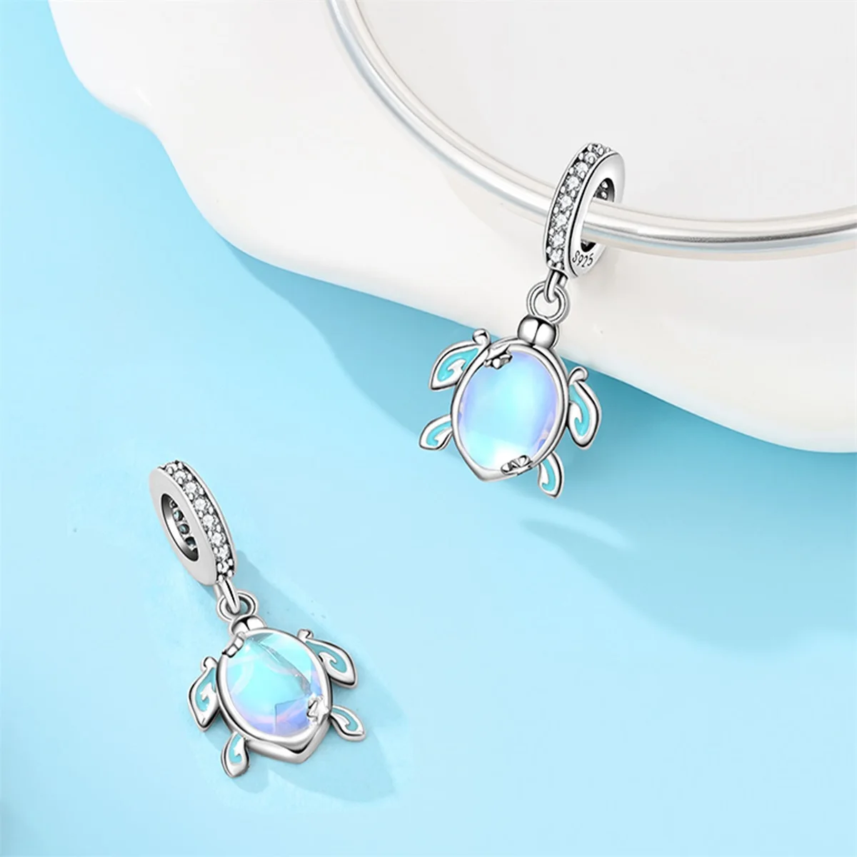 925 Sterling Silver Blue Airplane Charms Beads Fit Original Bracelets Bag Keychain Charms Beads Pendant Diy Women Jewelry Gift view 5