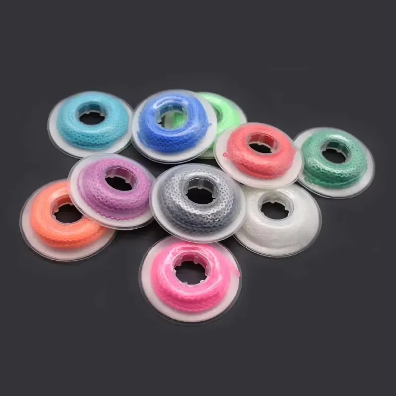 NIGF 15Feet/Roll Dental Material for Ortho Power Chain Super Elastic Rubber Band Ultra Spool for Braces Close/short//long