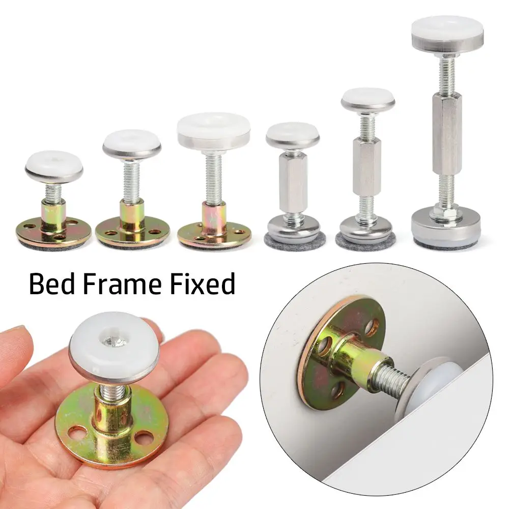 Adjustable Telescopic Threaded Shockproof Hardware Fasteners Wall Protective Bed Frame Fixed Bedside Support