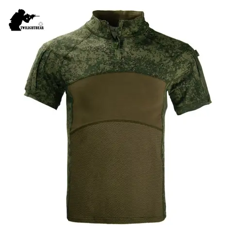 Men’s Tactical Camo T-Shirt Short Sleeve twilight bear
