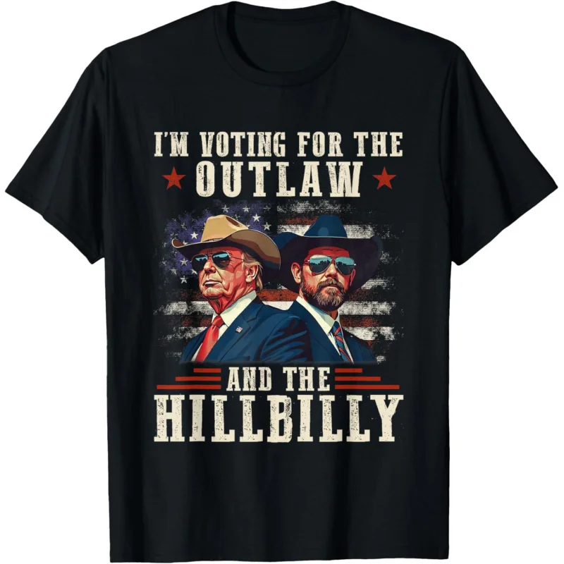 I'm Voting For The Outlaw And The Hillbilly Trump Vance 2024 T-Shirt