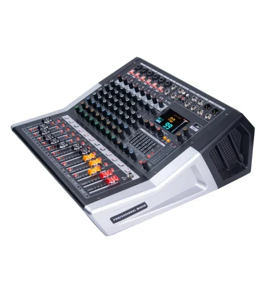 Professional 550W*2 Powered Audio Mixer Console 10-Channel 99DSP+USB+Bluetooth+Recording+MP3 Reverb powered Mixing Audio System