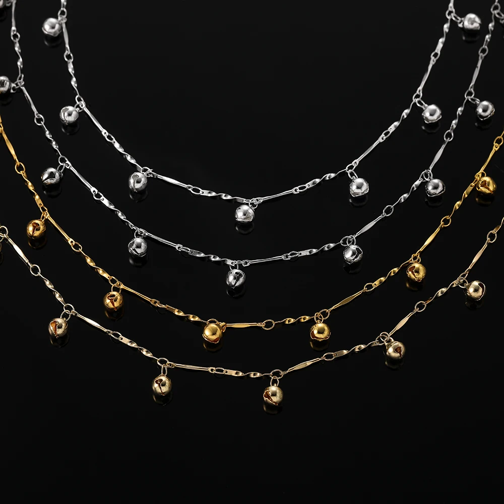 

1-метровая медная цепочка из бисера, подвеска-колокольчик, тонкая цепочка для браслета ручной работы, ожерелья, принадлежности для самостоятельного изготовления ювелирных изделий, компоненты