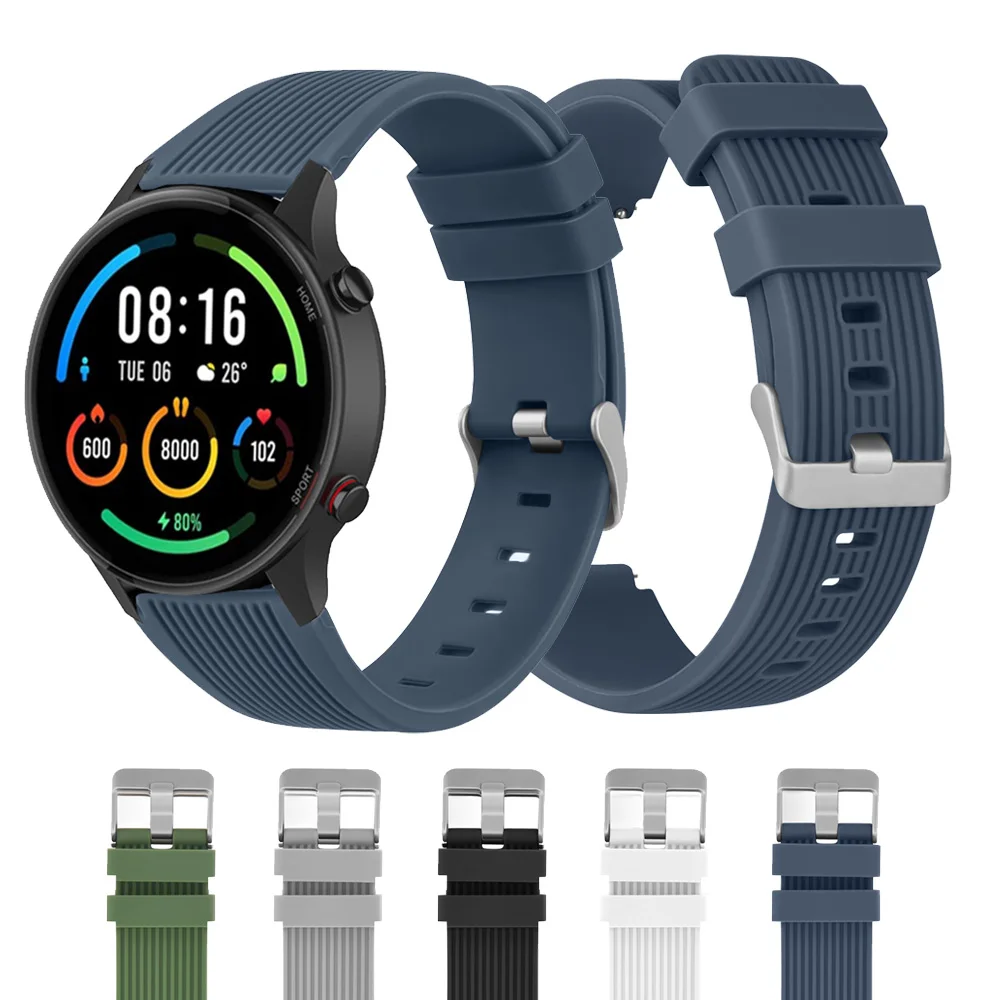 

22mm Silicone Strap For Xiaomi Mi Watch Color Sports Edition Band Bracelet For Xiaomi Mi Watch Color Bracelet Watchbands Correa