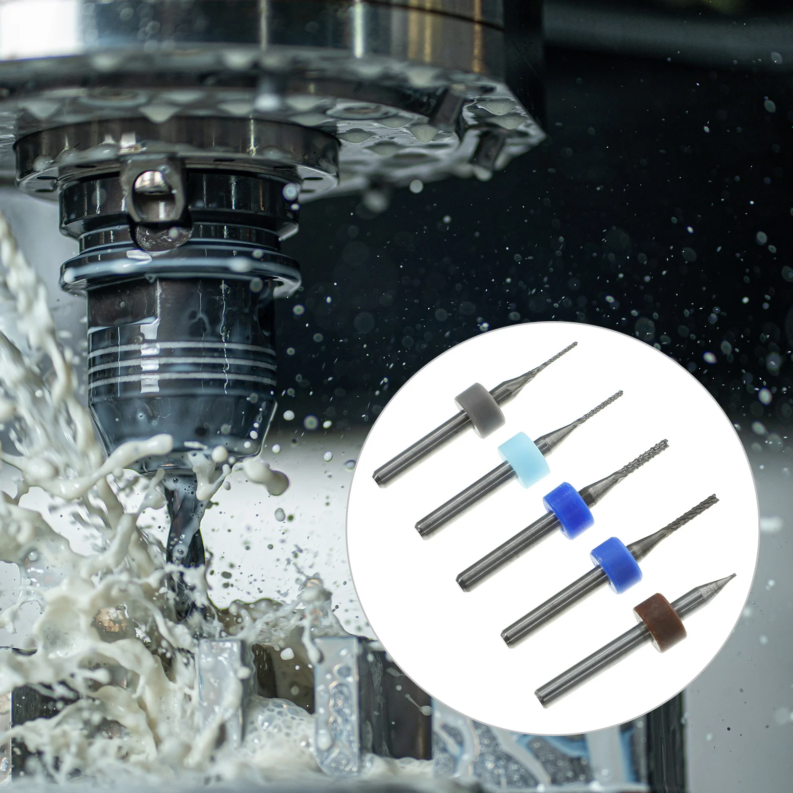 

5Pcs Tungsten Steel Cnc Router Bits Set High Wear Resistance End Mill for Pcb Engraving Milling Cutter Rotary Burrs