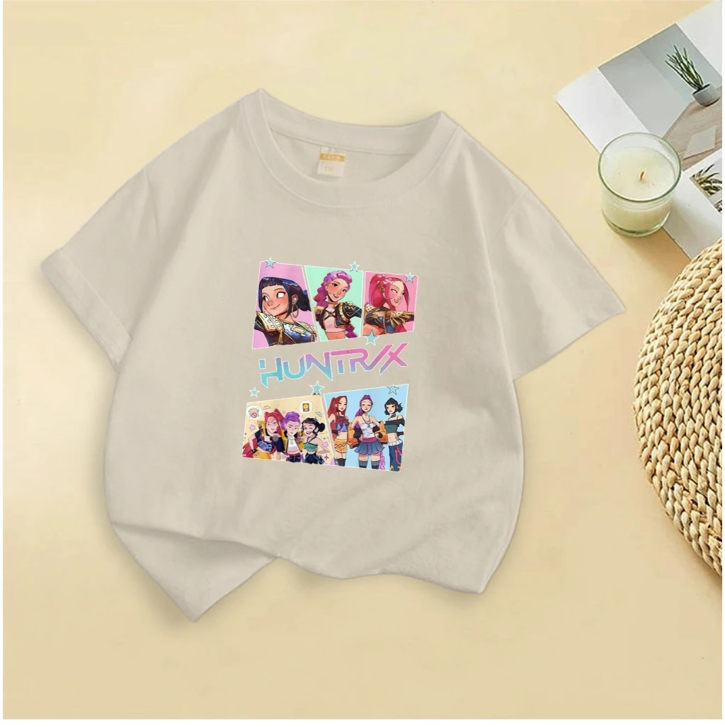 

Baby Toddler Huntrix Comic Character Tees O-Neck Pullover T-Shirts Different Colors Cool Kids' Casual Daily Home Clothes Tee
