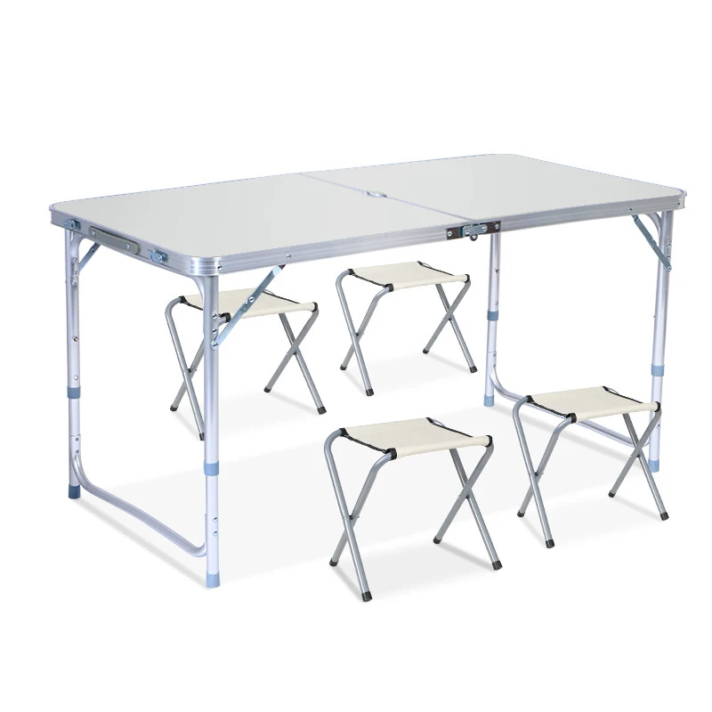 

Hot Selling High Quality Portable Aluminum Outdoor Foldable Picnic Bbq Camping Folding Table and Chairs Set