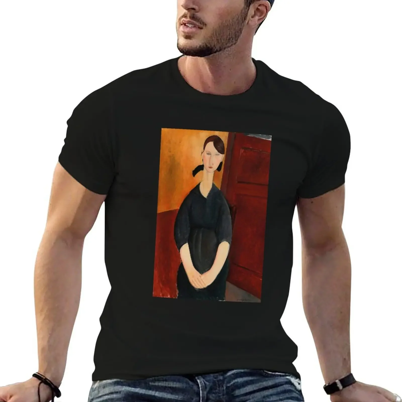 Amedeo Modigliani Portrait of Paulette Jourdain T-Shirt customs design your own cotton graphic tees anime shirts men