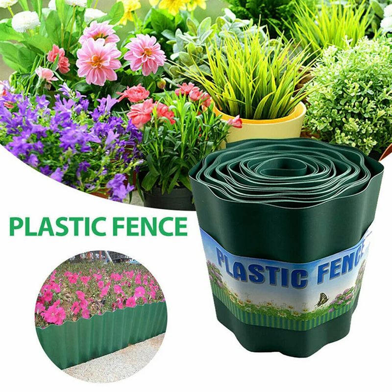 

20CM*9M Garden Lawn Edging Fence Flower Grass Bed Decorative Border for Outdoor Garden Yard Protecting Backyard Garden Fence