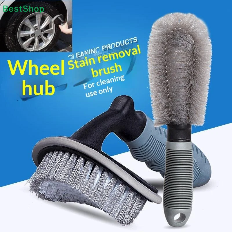 〔Z〕2Pcs Motorcycle Truck Wheels Car Detailing Brush Car Wheel Brush Tire Cleaning Brushes Tools Car Rim Scrubber Cleaner Duster
