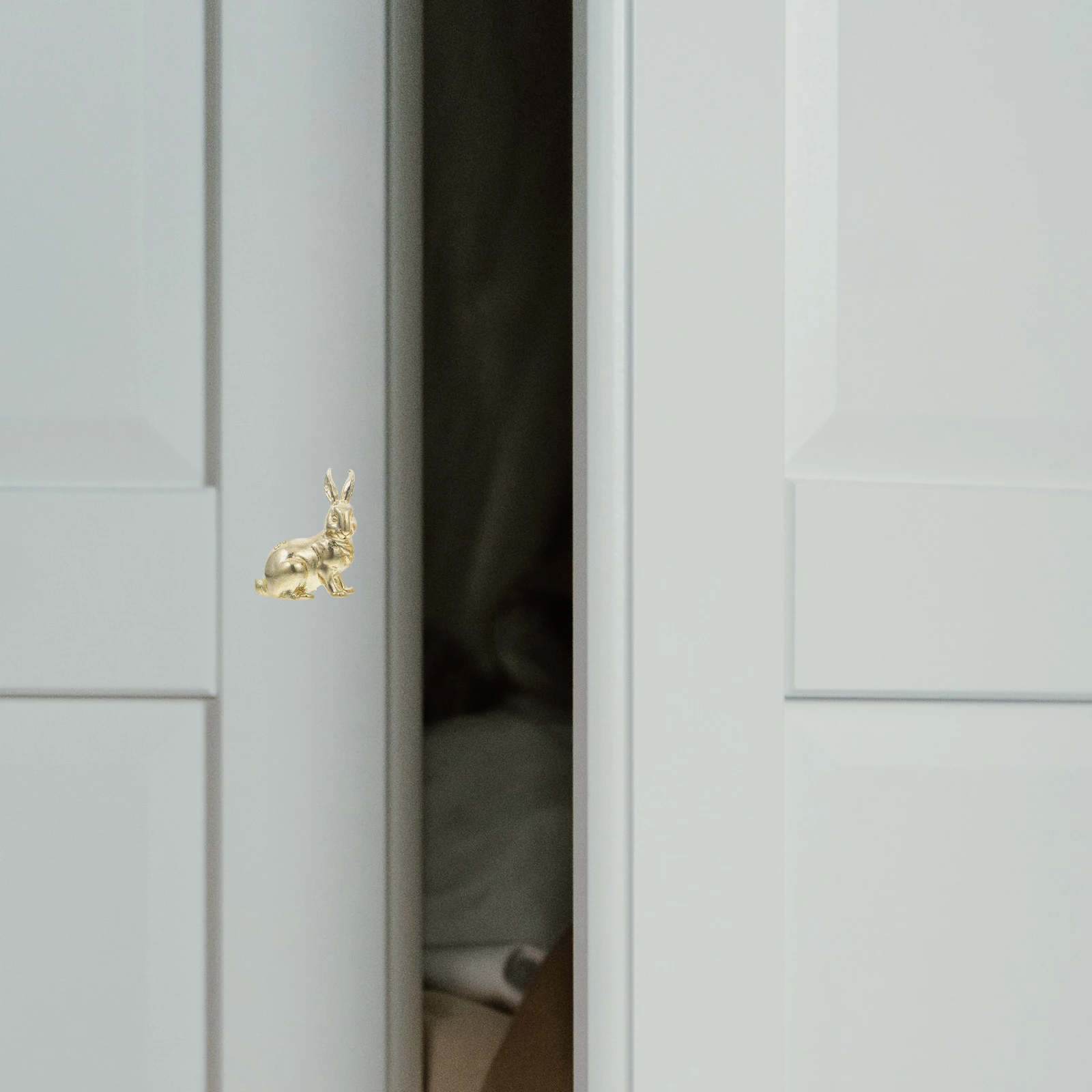 

2Pcs Brass Bunny Drawer Knobs Cute Rabbit Cabinet Pulls for Dressers Rooms Nursery Brass Drawer Knobs Vintage Door Handles