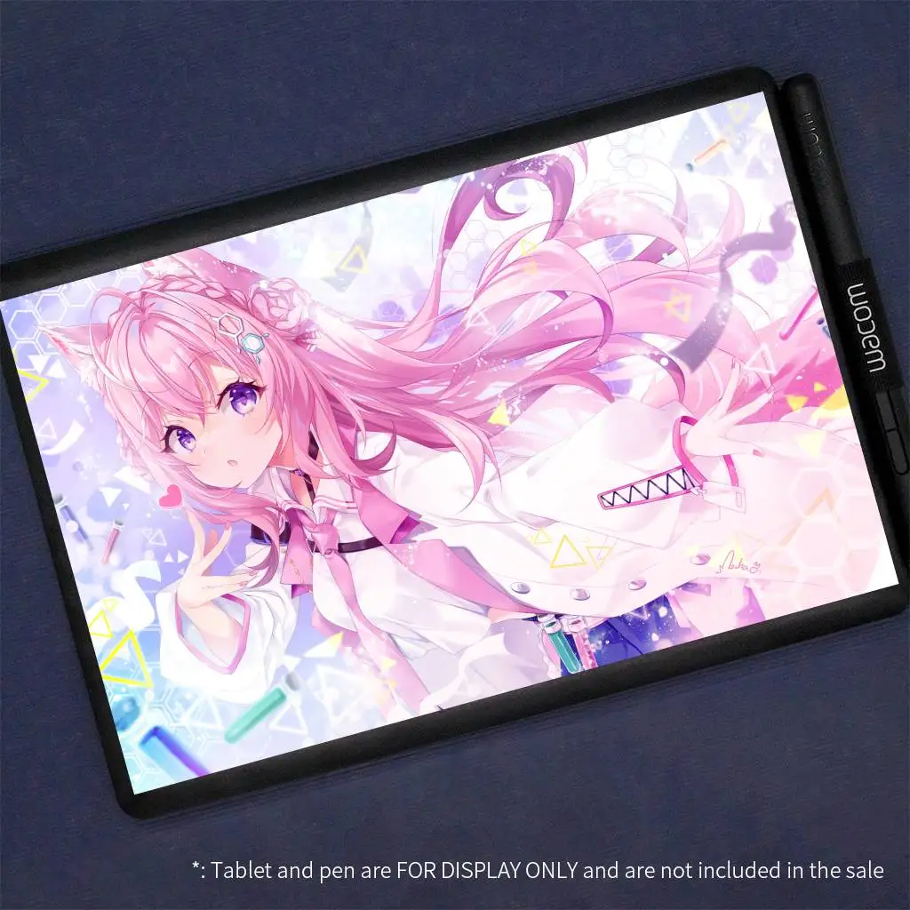 Hololive Vtuber DIY tema OSU Tablet Wacom koruyucu Film/CTL-471 dijital 472/480 Pad için kapak sayfası grafik çizim tableti