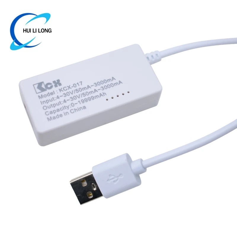 KCX-017 الأبيض الذيل مقياس التيار الكهربائي شاشة الكريستال السائل USB صغير الجهد الحالي مراقبة السعة تستر متر 4-30 فولت كاشف اختبار الطاقة المحمول