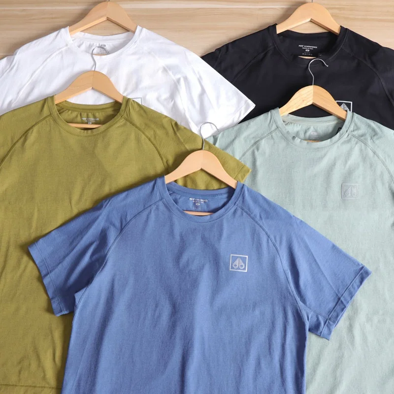 تي شيرت رجالي مريح وصديق للبشرة ورقيق كاجوال متعدد الاستخدامات مستدير Ne Sl ort Sve مقص صغير قابل للتنفس... #2