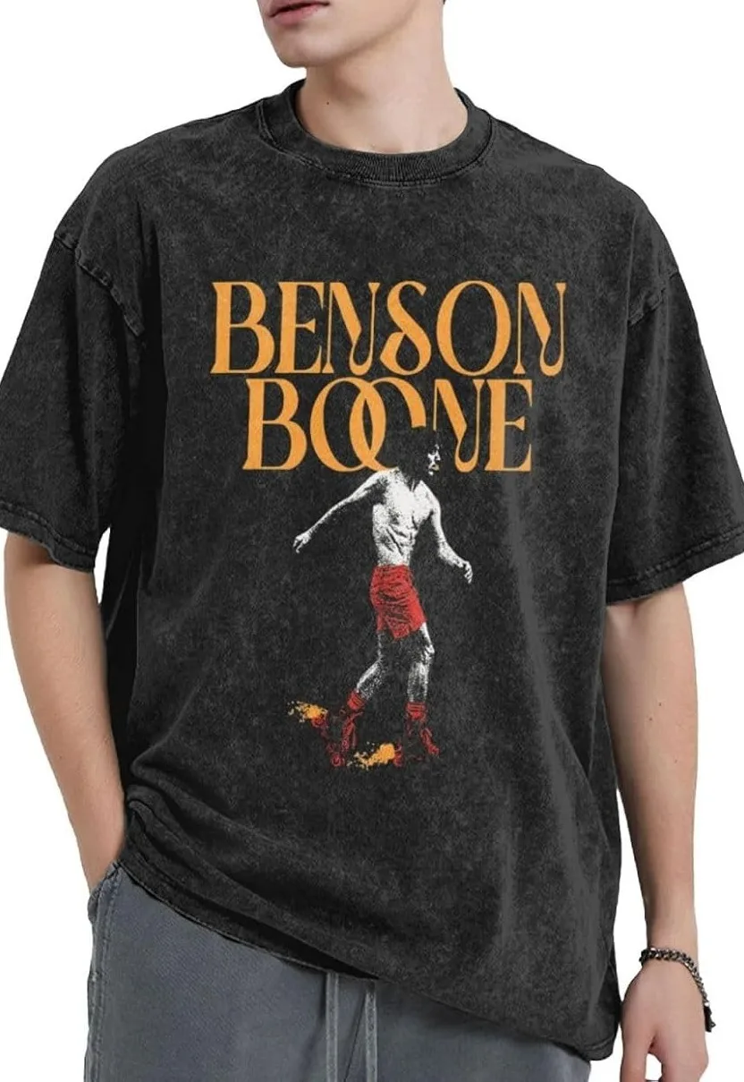 Benson Boone T-Shirts Merch Summer Unisex Fashion Casual Short Sleeve Tee Streetwear HipHop Vintage Wash Cotton T-shirts