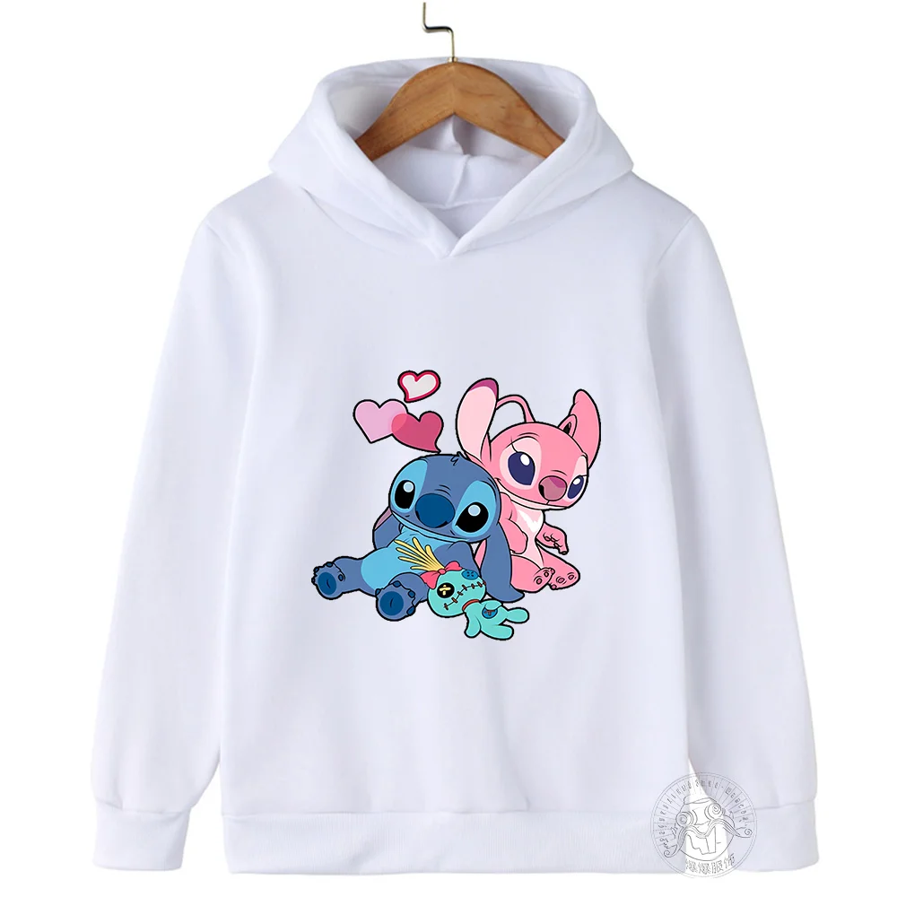 Disney Stitch Street Fashion Sweater for Boys and Girls, Children\'s Sports Pullover, Outdoor Sports Hoodie