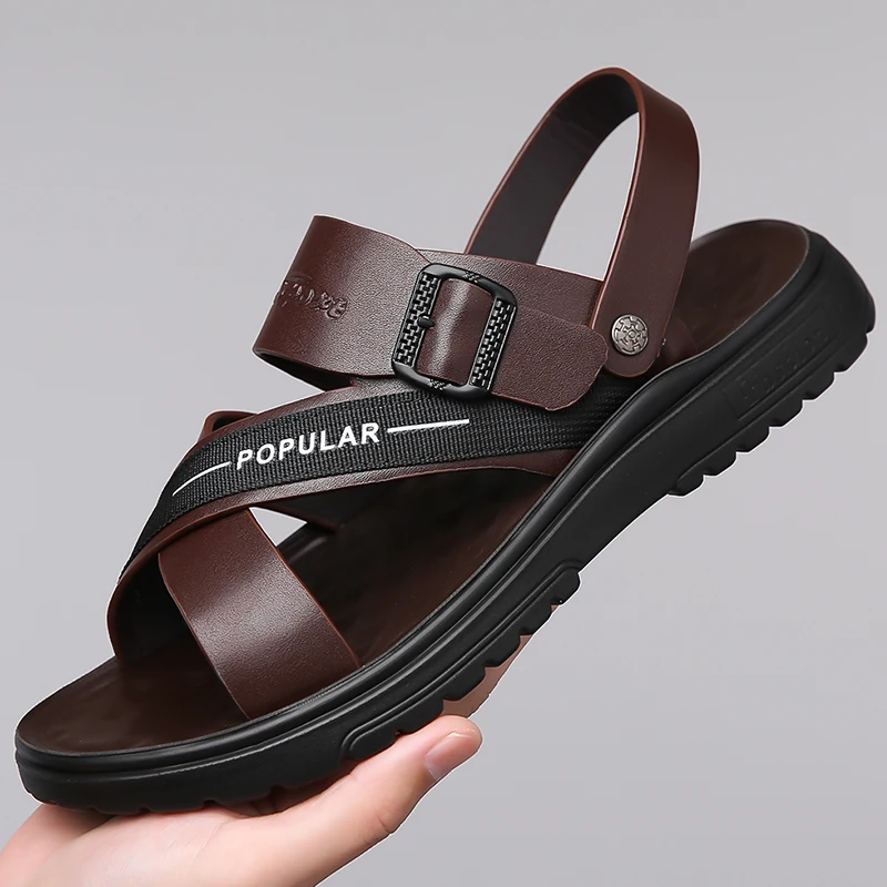 

Men's Summer Comfortable Anti-slip Soft Sandals Fashionable Versatile Slippers for Beach Wear