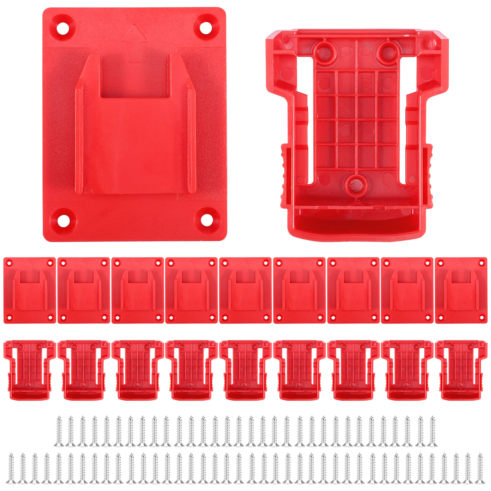 

20PCS NEW Battery Holder For Milwaukee M18 18V Lithium Battery Can Be Fixed On The Wall Battery Splice Battery Mount Dock Holder