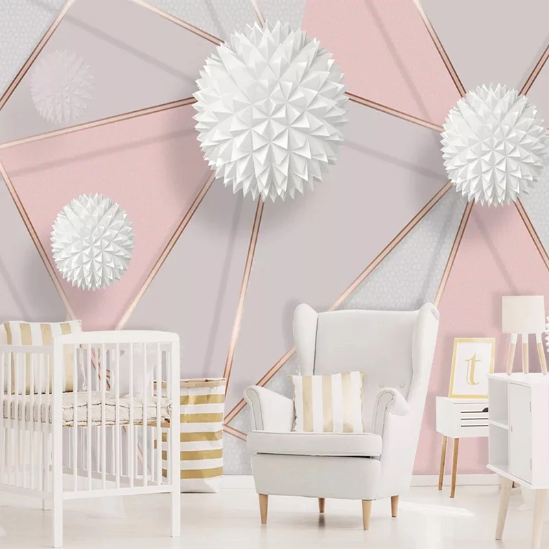 Customized products Mural Wallpaper Modern Stereo Ball Geometric Marble Texture Photo Living Room Bedroom 8d restaurant feature