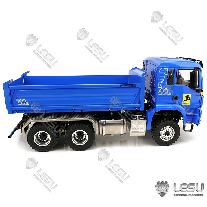 1/14 hydraulic three-way bucket dump truck toy full drive 6X6 high torque mud head simulation model RCLESU