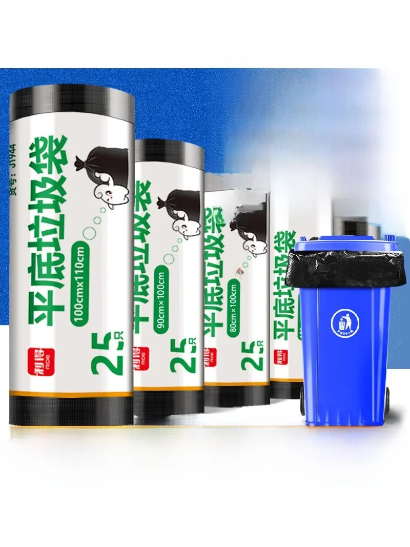 

Large Size Thickened Black Garbage Bags Roll Commercial Restaurant Usable Super Large Kitchen Home Use Affordable Pack