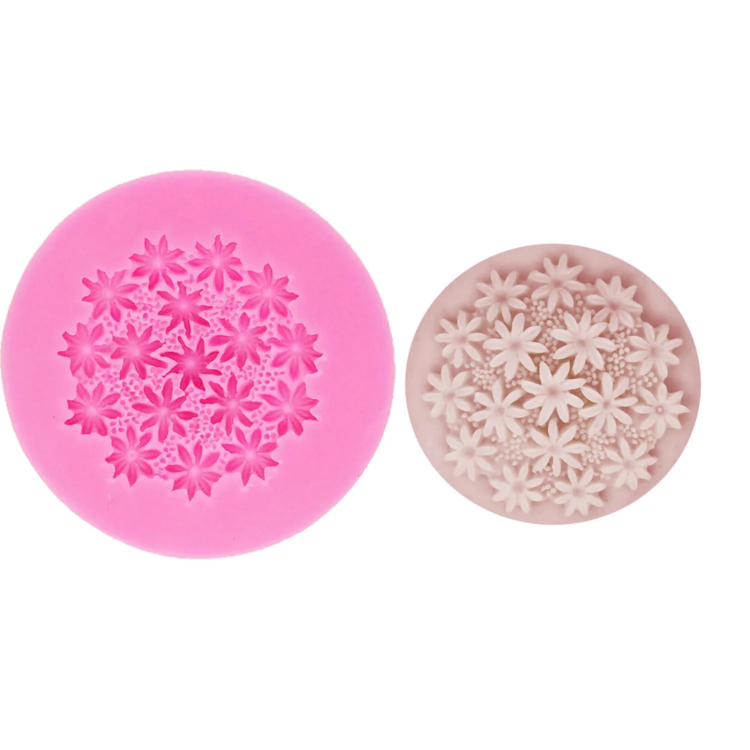 1Pcs Mini Flower Rose Chrysanthemum Chocolate Candy Silicone Mold for Fondant DIY Cake Decorating Supplies