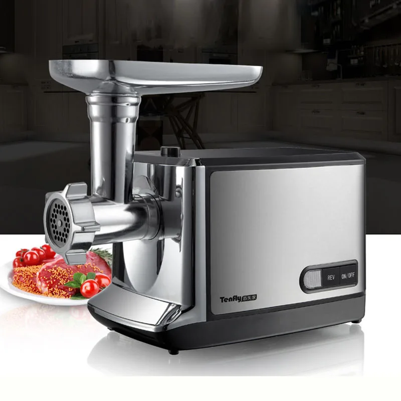 مفرمة اللحم الكهربائية 220 فولت مقشرة الثوم المنزلية آلة طحن الفلفل آلة فرم اللحوم الصلب