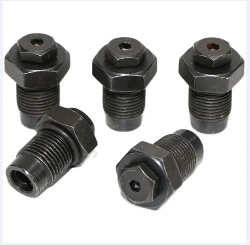 Excavadora martillo roto válvula de nitrógeno cabeza de pistola boquilla de llenado de nitrógeno 68 75 85 100 135 cabeza de pistola tornillo de escape válvula de aire