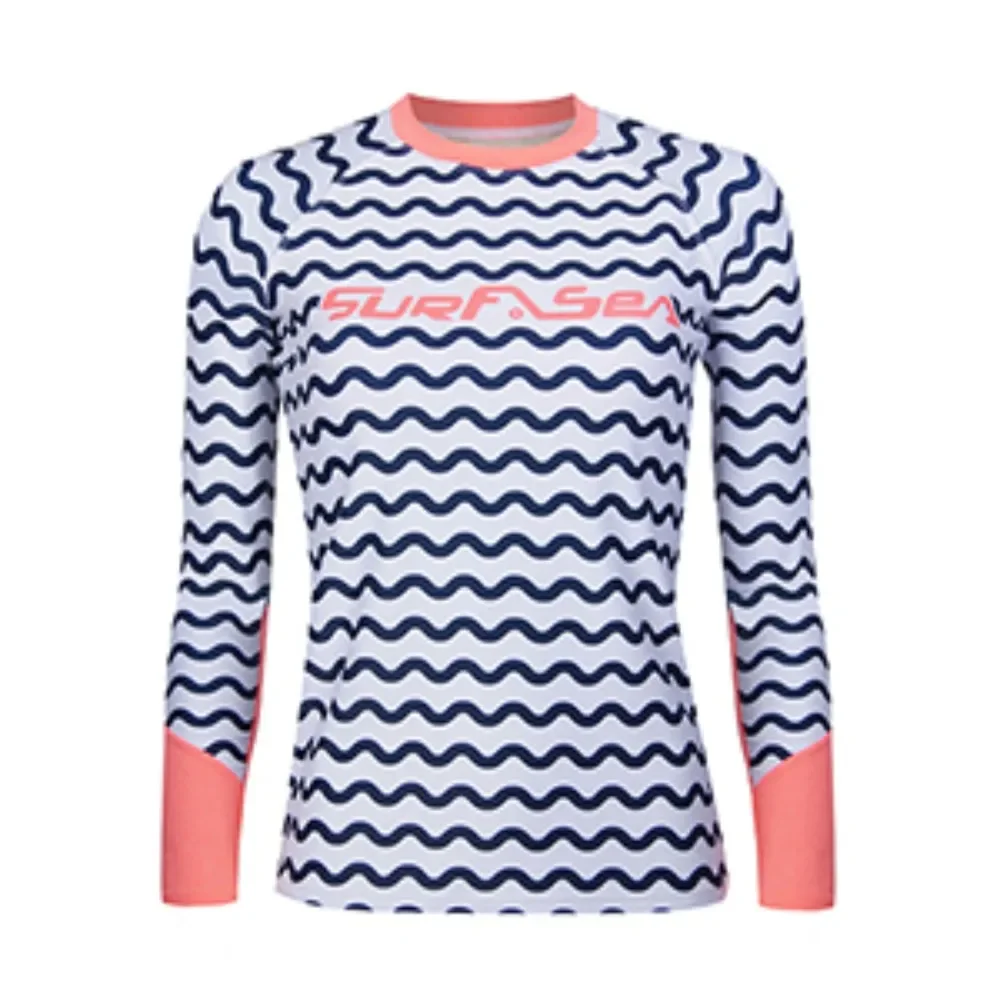 Surf Rash Guards Top for Women, Lycra long sleeves, UPF50 +, Quick Dry Surf-Clothes Swim Kitesurf, Windsurf Dive T-Shirt 2025
