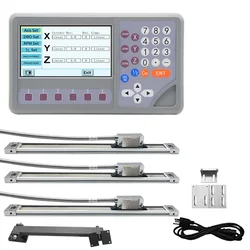 Lettura digitale Dro a 2 assi/3 assi con sensore codificatore magnetico con scala lineare in vetro da 0,005 mm per fresatrice