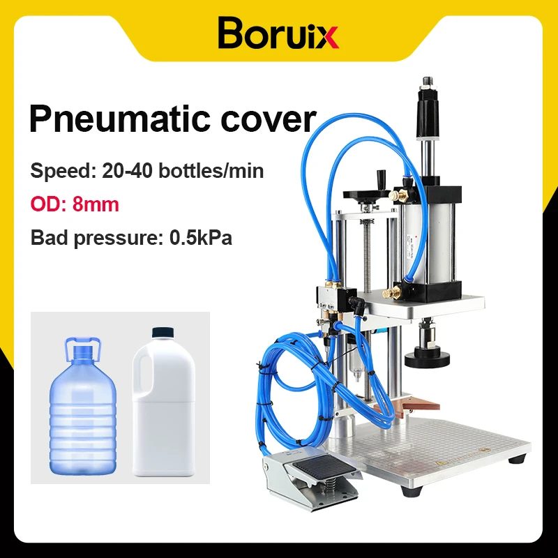 Semi automatic pure pneumatic capping machine kitchen seasoning bottle plastic bottle capping machine packaging equipment