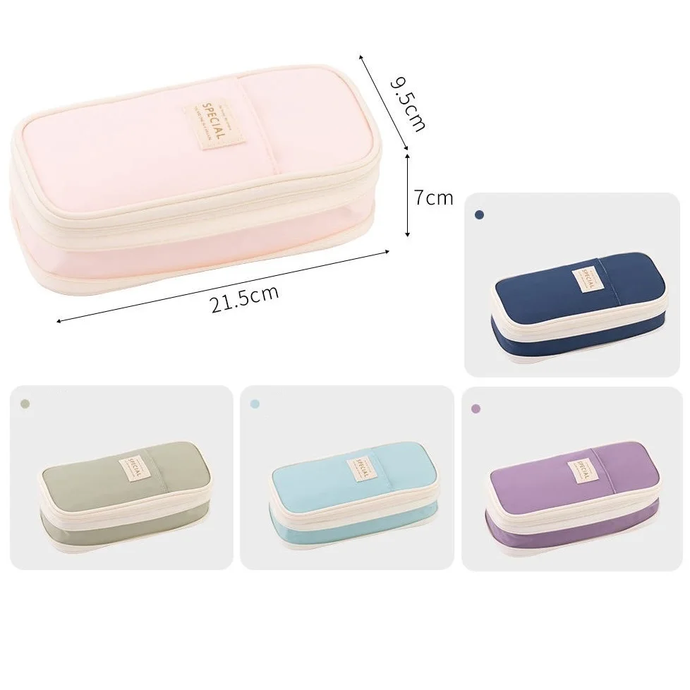 Imagem -05 - Angoo Expansível Lápis Case Caneta Bolsa Hit Cor Bolsa de Armazenamento à Prova Impermeável Água Bolso para Papelaria Estudante da Escola F7208