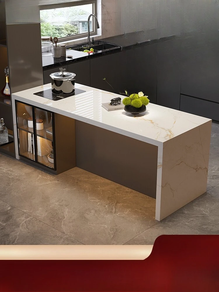 

Slate open kitchen bar table household against the wall light luxury high sense large High Quality