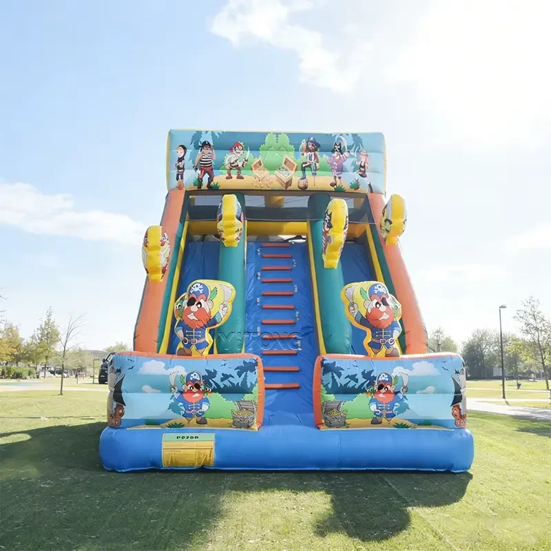 Commercial Inflatable Bounce House High Quality Inflatable Slide Cartoon Pirates PVC Inflatable slip and Slide for Kids