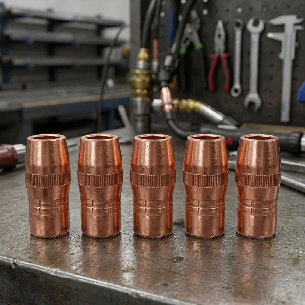 5 Pack Welding Nozzles N5818C Compatible with For Bernard for mig Gas Large for centerfire Series 58 inch 18 inch Recess