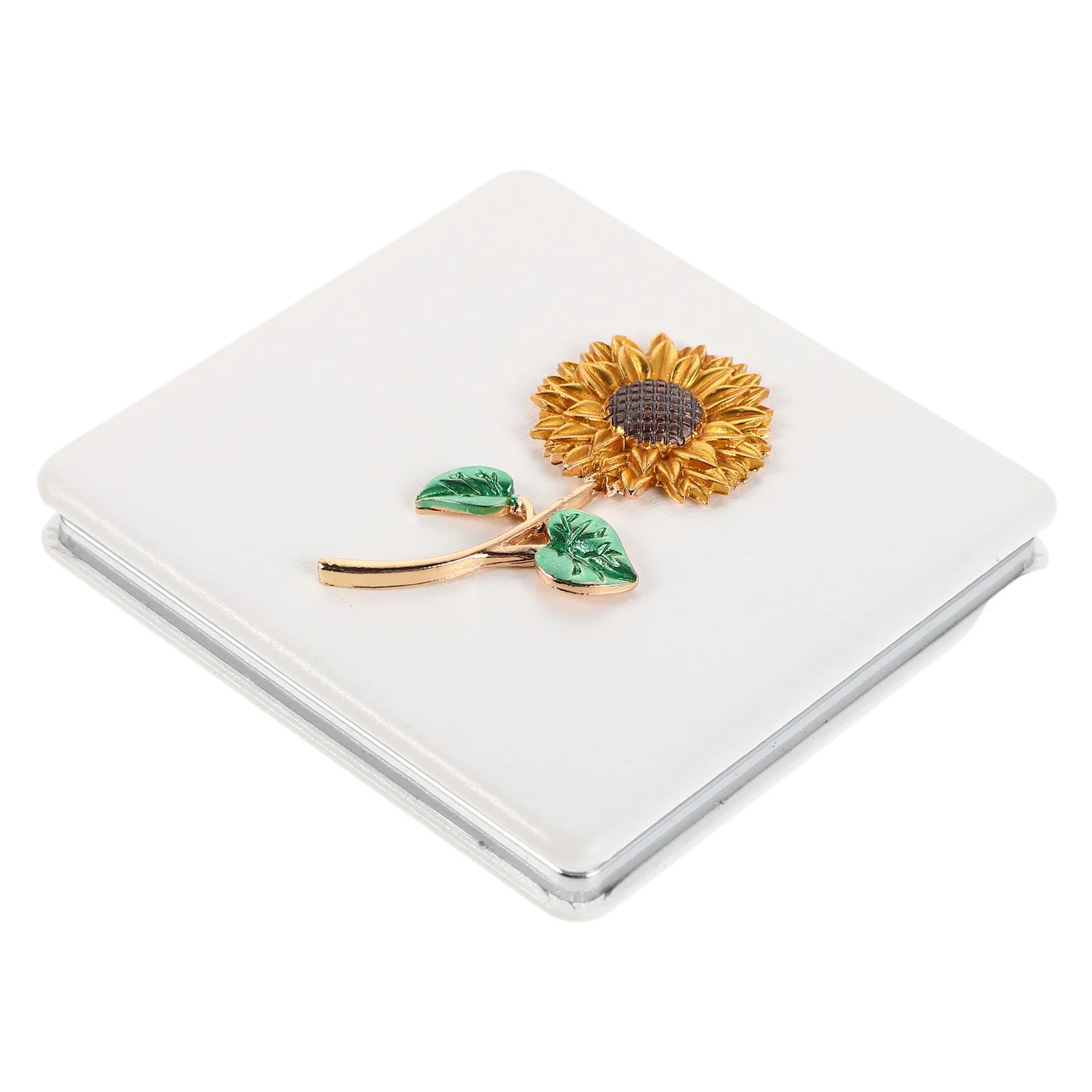 

Travel Size Makeup Mirror Mini Folding Sunflower Pattern Double-Sided Compact Square Portable Handbag Mini Cute Compact Mirror
