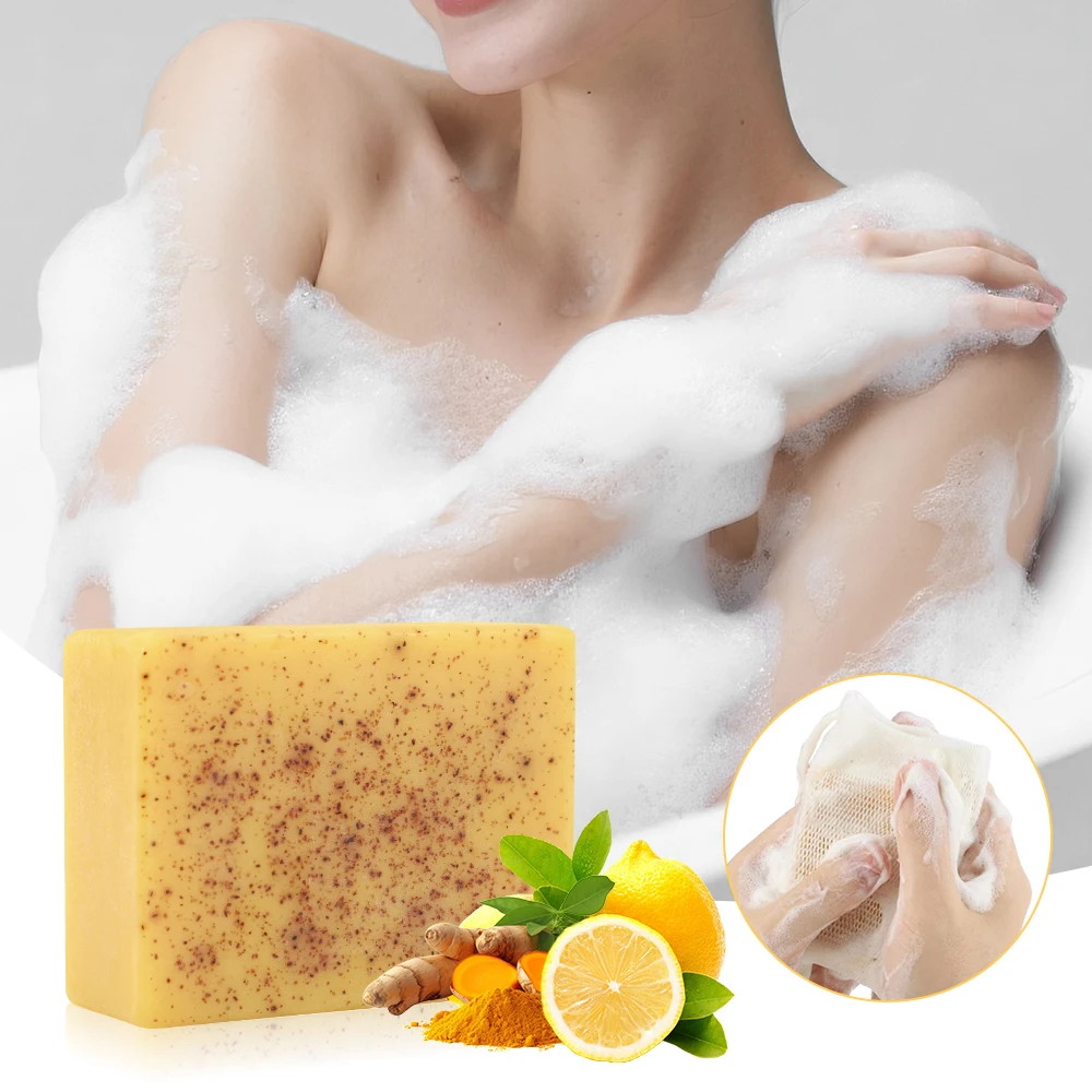 

Turmeric Lemon Skin Cleansing Soap Whitening Fragrance Remove Yellow Cleansing Cleansing Body Handmade Soap