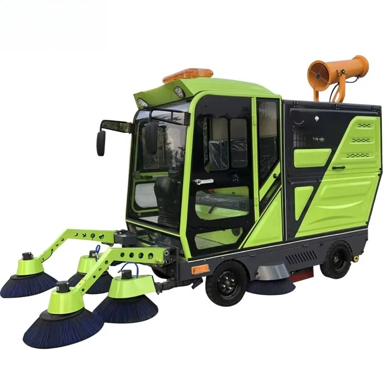 Industrial 48V Ride-On Street Sweeper Battery Electric Vacuum Floor Sweeper for Road Cleaning Condition New Use for Burnishing