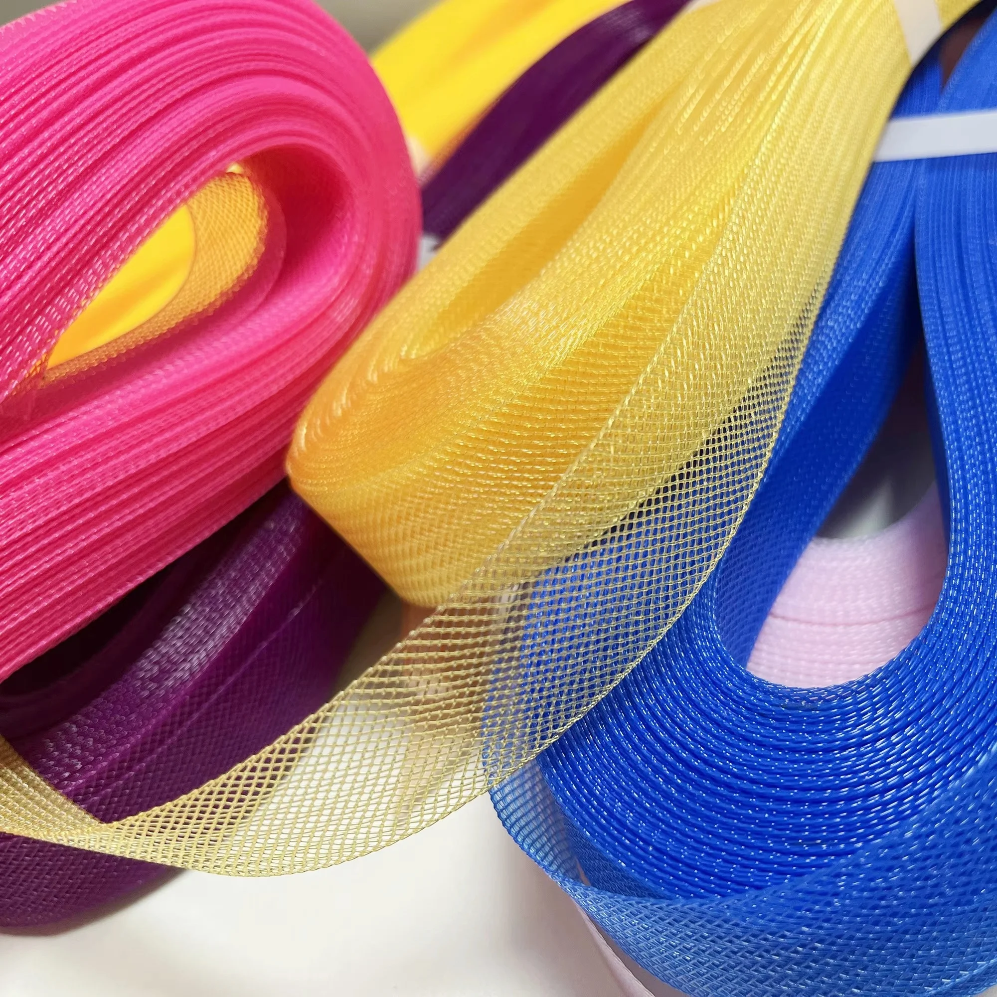 Soft Flexible Supple Polyester Mesh Ribbon Flat Plain Crinolines Horsehair  for Hats Skirt Making 3cm 4cm 5cm 6cm 10cm 12cm