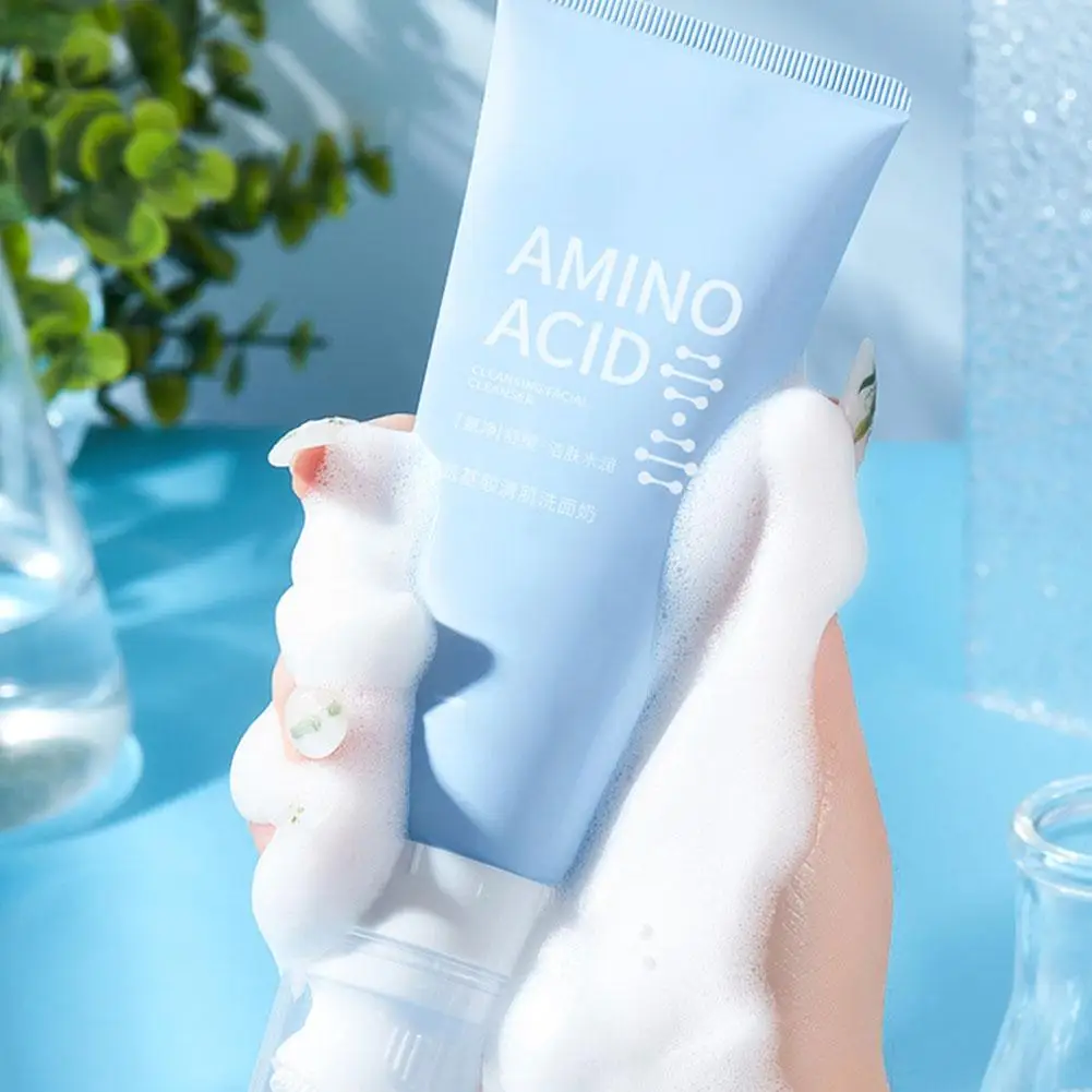 Amino Acid Foam Cleanser Hyaluronic Acid Face Wash For Dry Skin Oil Skin Combination Skin Facial Cleanser 120ml