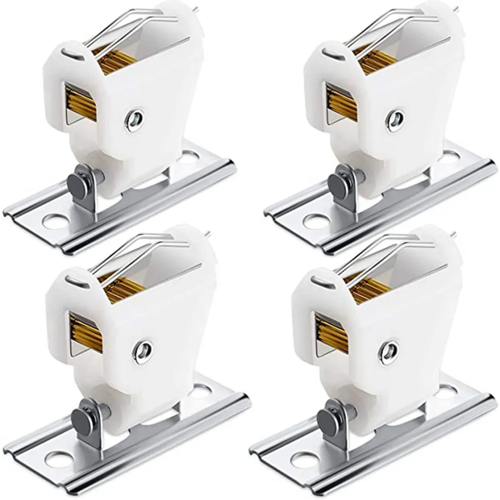4pcs Metal Polyester Cord Lock Roman Shades Blinds Pulleys Sturdy Curtain Rope Locks Compact Lightweight Replaceable