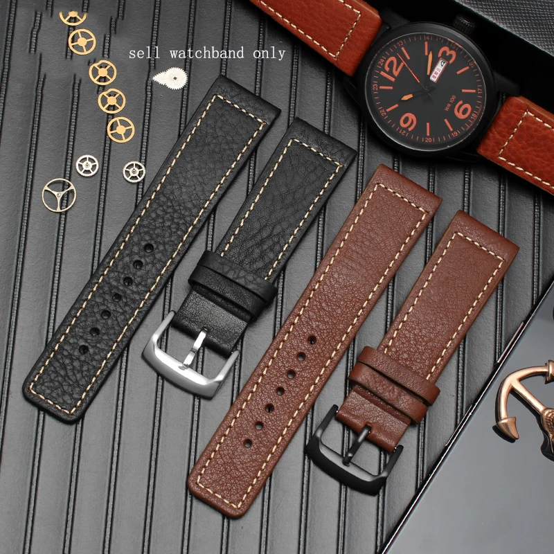 حزام جلد طبيعي (استيك) ساعة للمواطن ساو أورانج Bm8475 ايكو حملة Ca0695 0690 سلسلة حزام ساعة إكسسوار 22 مللي متر