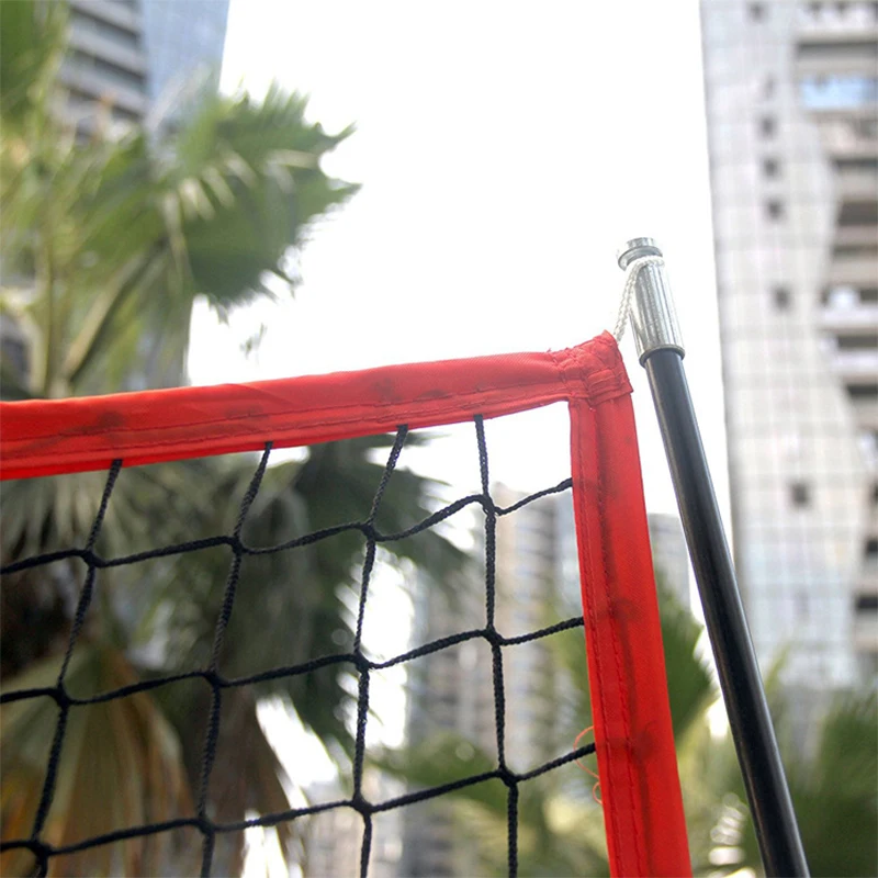 Jaring lempar bola lunak bisbol, jaring latihan Backstop untuk gatal menangkap dalam dan luar ruangan dengan tas jinjing