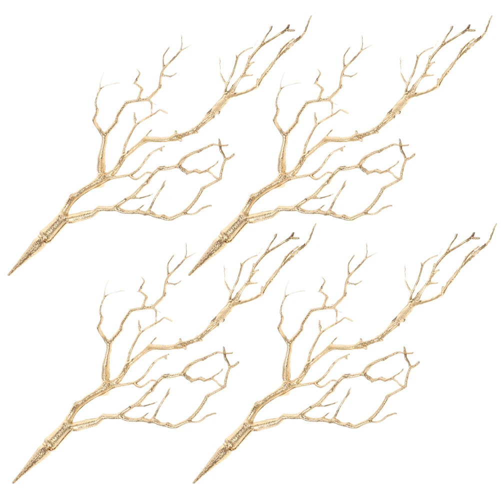 

4pcs Artificial Fake Tree Decorative For Vase Home Party Decor Simulation Tree Branches Household Decorative Plants Faux