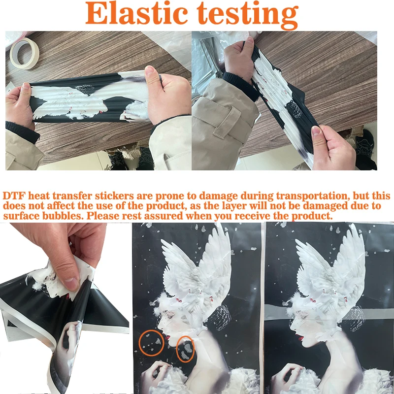 DIY Custom You Logo or Picture Stickers On Clothes Iron On Transfers Heat Transfer DTF Colorful Patch Micro elastic Wash - view 5