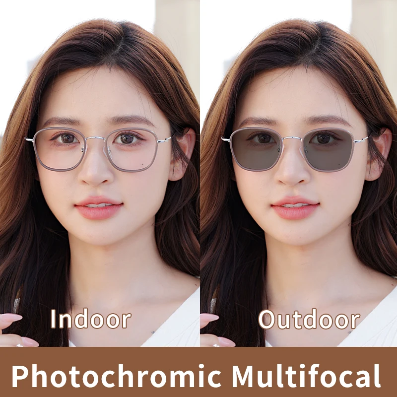 

Photochromic Multifocal Progressive Reading Sunglasses for Women - Ladies Multifocal Sun Readers High Quality Hard Resin Lens