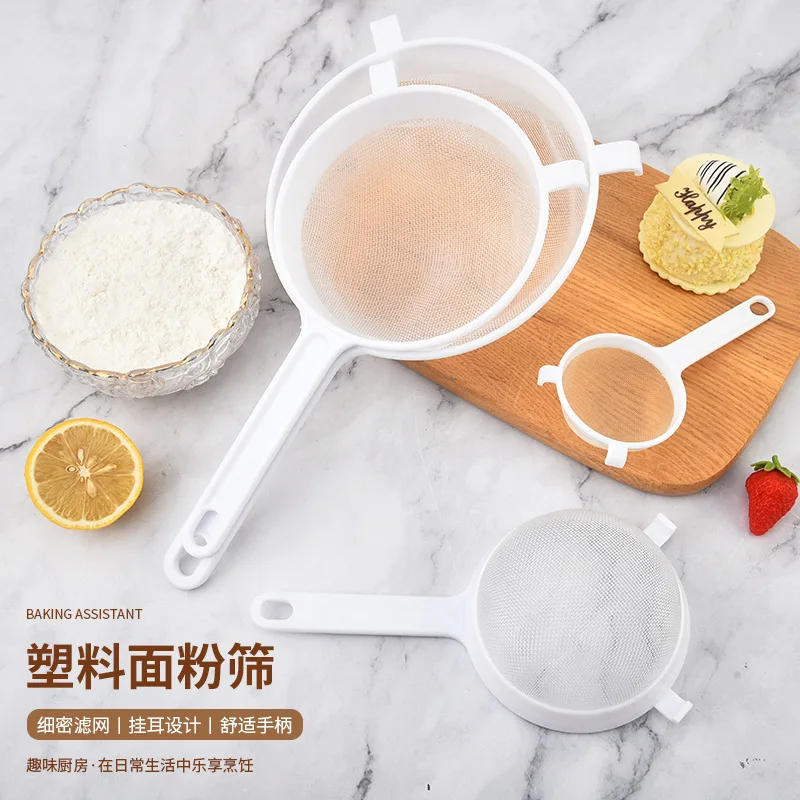 

Кухонный фильтр для молока с орехами, пластиковая ложка с мелкой сеткой, сито для муки с ручкой, фильтр для соевого молока, кофе, дуршлаги, кухонные инструменты