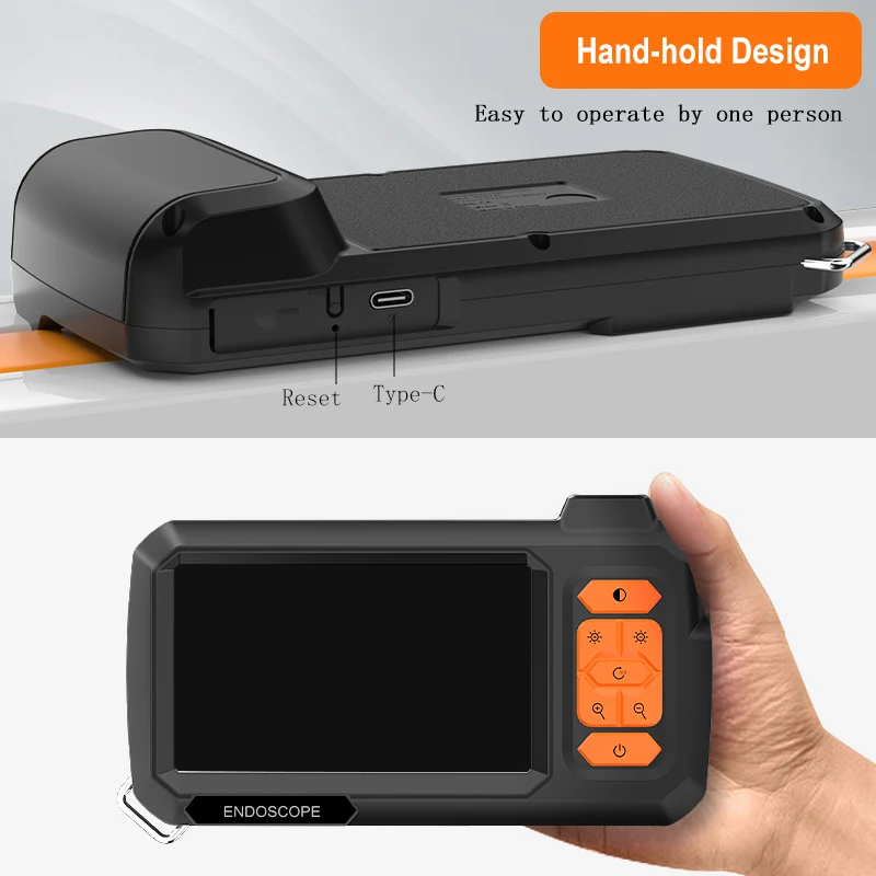 4.3 ''IPS スクリーン工業用内視鏡 8 ミリメートルカメラ 1080P 2-100 メートル剛性ケーブル分割 USB デザインボアスコープ検査機械パイプ