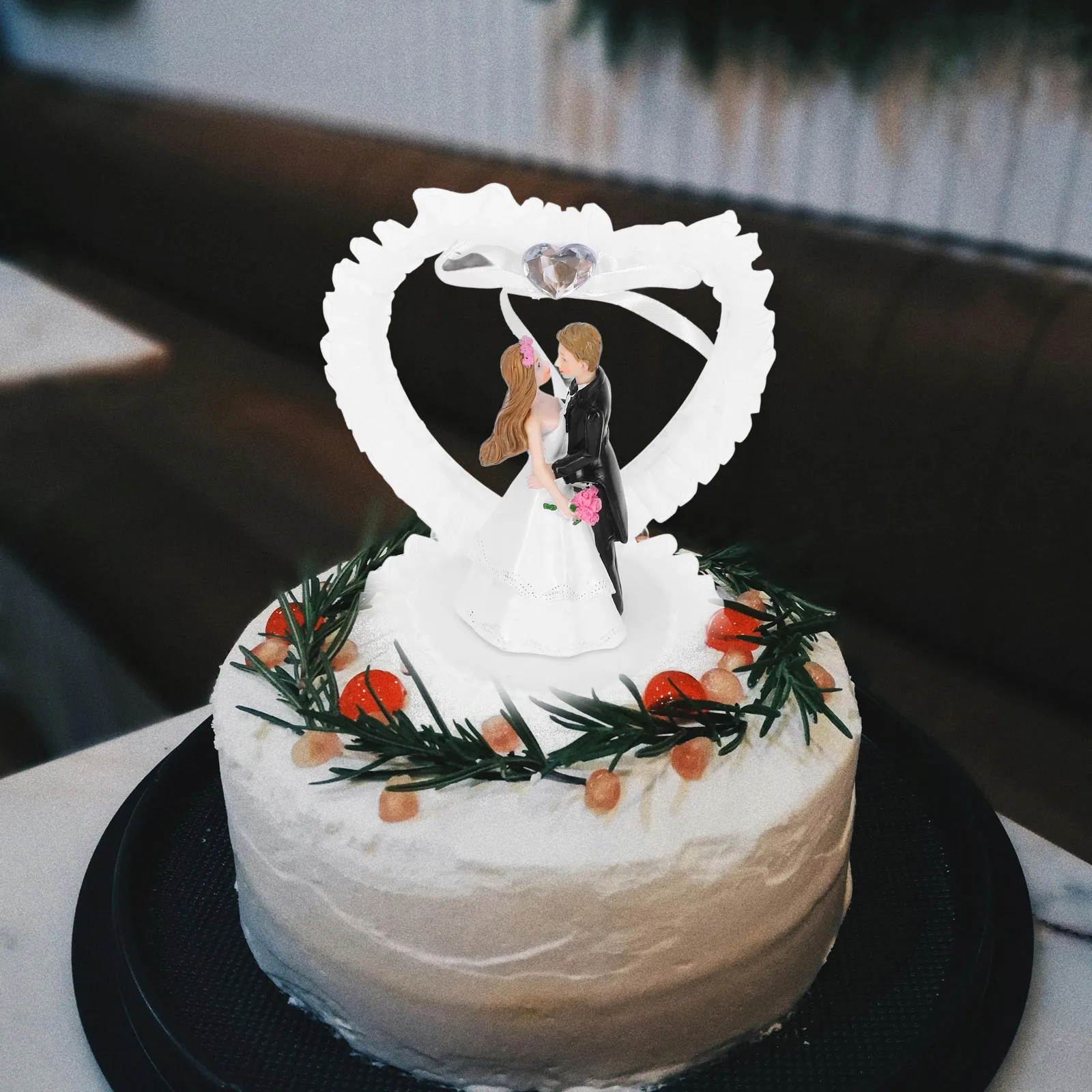 

Wedding Decoration Bridal Compact Party Cake Topper Wedding Accessory Decor Desktop Anniversary Cake Decor Ornament