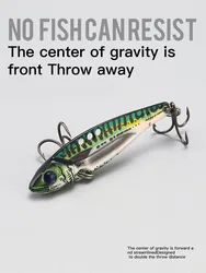 Sea. Yolo 3D Printing Metal VIB Hard Bait Lure Bait Long-range Vibration Treble Hook Fake Bait Biomimetic Bait Fishing Tools